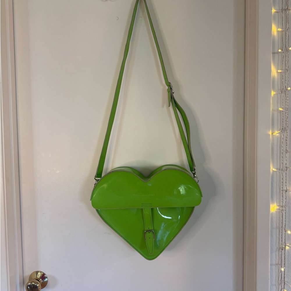 Vintage Dr. Martens Lime Green Heart Crossbody Bag Agyness Deyn